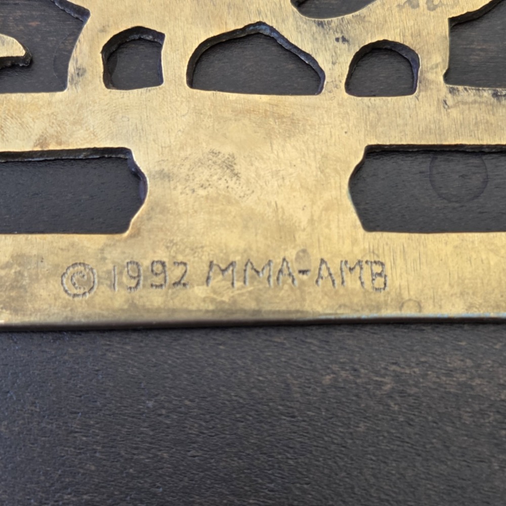 Vintage Mottahedeh Metropolitan Museum Of Art Brass Eagle Phoenix Trivet India - Picture 9 of 11
